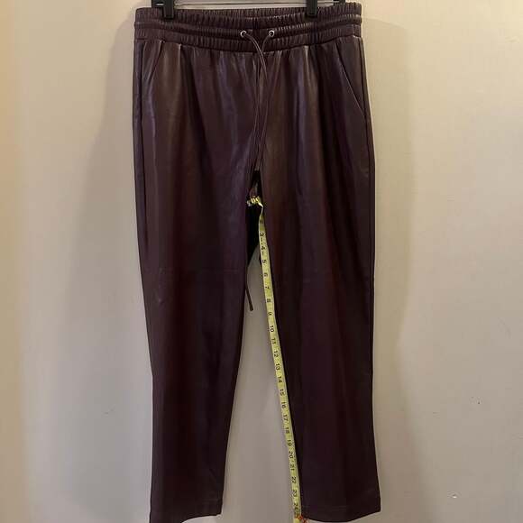 LOFT Faux leather Wide Leg Corpcore Trousers-L - Picture 5 of 6